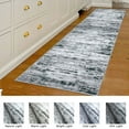 thumbnail image 3 of Suelur Runner Rug for Hallways Washable Kitchen Runner Non-Slip Soft 2x8 Runner Rug Thin Print Faux Wool Carpet Runner for Entryway Bedroom Laundry Room Indoor Home, Black Gray White, 3 of 9