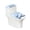 Snowman Trio, variant on HELLHERO Toilet Lid Cover Set U-Shaped Elastic Bottom Machine Washable for Bathroom Supplies
