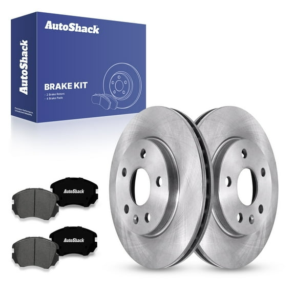 AutoShack 11.65" (296 mm) Front Vented Brake Rotors   Ceramic Brake Pads | Replacement for 2013-2015 Chevrolet Malibu 2012-2016 Buick LaCrosse 2011-2014 Buick Regal | 6-PC Brake Kit