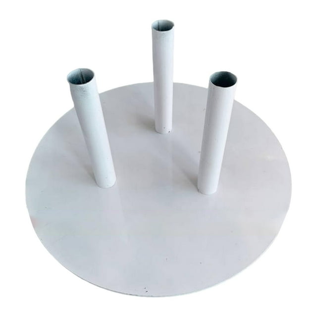 Siruishop Flower Pole Display Stand Base Flower Holder Stand Centerpiece Round Iron Flower Holder Rack for Reception DIY Florist Crafts Three Holes