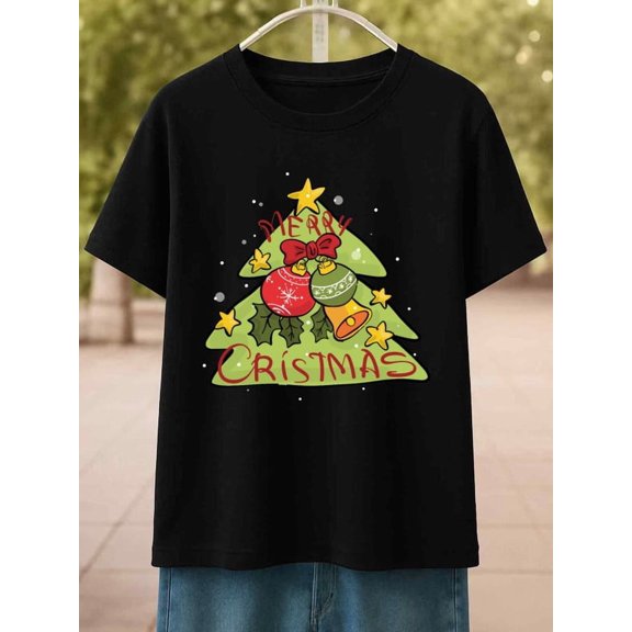 Merry Christmas Tee Christmas comfort colors tshirt t shirts men 180G 100% Cotton black Refreshing and lightweight, perfect for summer sports and leisure wear Daily and weekend wear glitter elegant