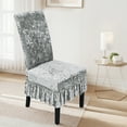 thumbnail image 4 of Velvet Stretch Dining Chair Covers,Slipcovers With Skirt,Chair Cover Removable Washable Kitchen Decorative Chair Protector Slipcover Kitchen Chair Cover, 4 of 6