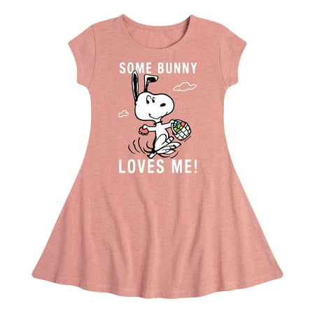 

Peanuts - Some Bunny - Girls Fit And Flare Cap Sleeve Dress