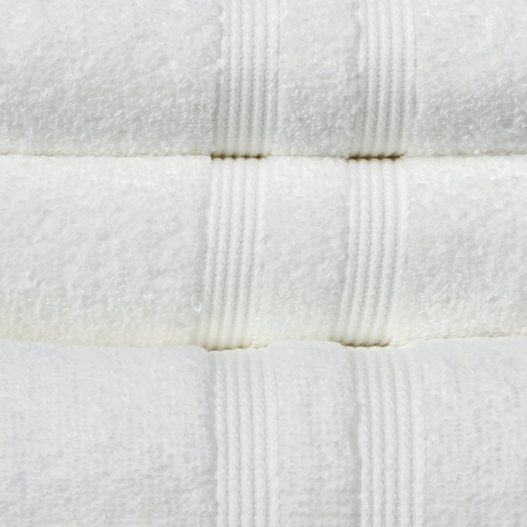 Mainstays Performance Solid Bath Towel, 54 x 30, Arctic White 
