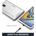 thumbnail image 2 of Galaxy Tab A 10.5 Ruggd Case with KickStand Samsung Model SM-T590/T595/ T597 2018 Released, Built-in-Screen Protector, Revolutions Series, Poetic Full Body Heavy Duty ShockProof Protective Case,White, 2 of 7