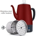 thumbnail image 5 of Moss & Stone Electric Coffee Percolator, Red Body with Stainless Steel Lid Coffee Maker, Percolator Electric Pot, Red Camping Coffee Pot 10 Cups, 5 of 7