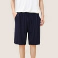 thumbnail image 6 of BXINGOHAI Mens Pajama Shorts, Sleep Shorts Men Pajama Bottoms Lounge PJ Shorts with Pockets Navy,3XL, 6 of 6
