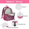 thumbnail image 4 of Leopard Print Backpack Backpack for School,Cute School Bag,Schoolbag with Adjustable Shoulder Straps & Padded Back,13.8"x11.4"x6", 4 of 6