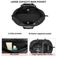 thumbnail image 3 of Black Star Planet Moon Pattern Travel Tote Bags for Women Carry On,Large Weekender Bags for Women Travel,Multi Functional Duffle Bag for Work,Shopping,Sports, 3 of 5