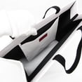 thumbnail image 3 of Pre-Owned Valentino Garavani VLTN Shopper Type Women,Men Leather Tote Bag Black,White (Good), 3 of 11