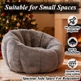 thumbnail image 3 of Lovableguy Fluffy Bean Bag Chair for Adults,Teens,Faux Fur Floral-Shaped Bean Bag Lazy Sofa Chair,Oversize Beanbag Reading Chair for Bedroom,Living Room,Apartment,Grey., 3 of 7