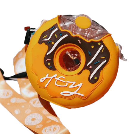 

380ml Donut Water Bottle with Straw for Kids Leak Proof Sports Cup with Straw Style 5