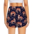 thumbnail image 2 of Lsque Leopard Print Printed Women's Running Shorts with Liner Pockets,Elastic Quick Dry Workout Athletic Gym Yoga Shorts,Womens High Waist Shorts-Large, 2 of 9