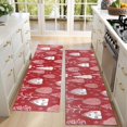 thumbnail image 4 of Kitchen Rugs Sets Of 2,Red Christmas Village Pattern Anti Fatigue Kitchen Mat Rugs Non Slip Washable,Decorative Kitchen Floor Mats for Kitchen,Sink,Laundry,17"X47", 4 of 5