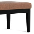 thumbnail image 3 of Simpli Home Lacey 26 inch Wide Contemporary Rectangle Small Tufted Ottoman Bench in Distressed Saddle Brown Vegan Faux Leather, 3 of 8
