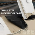 thumbnail image 7 of For Apple iPhone 14 PU Leather Wallet Case Magnetic Flip Cover Multi-Card Slots Zipper Pocket With Hidden Makeup Mirror，Detachable Metal Shoulder Strap,White,For iPhone 14, 7 of 7