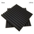 thumbnail image 3 of 12 Pcs Sound-absorbing Cotton Triangular Grooves Sound Insulation Proofing Foam Board Mat Sheet New, 3 of 7
