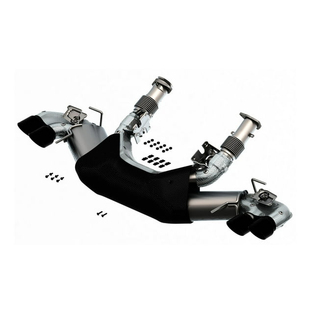Fits 2020-2022 Chevrolet Corvette Borla Exhaust System Kit 140838BC S-Type Cat Back System; T-304 Stainless Steel; With Muffler; Dual Exhaust With Dual Exit; Dual Split Rear Exit