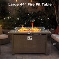 thumbnail image 5 of Homrest 6 Piece Rattan Outdoor Conversation Sets with Fire Table and Sofa, Gray, 5 of 9