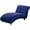 Blue, variant on Stretch Chaise Lounge Cover Indoor, Printed Armless Chaise Chair Slipcover Furniture Protector Recliner Sofa Covers for Living Room Machine Washable (Light Grey)