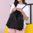thumbnail image 3 of Drawstring Backpack for Men & Women,lightweight multi-purpose rope bags with multiple pockets,suitable for gyms,outdoor sports,swimming and travel, 3 of 7
