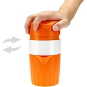 Hand Juicer Citrus Orange Squeezer Manual Lid Rotation Press Reamer for Lemon Lime Grapefruit with Strainer and Container, 2 Cups