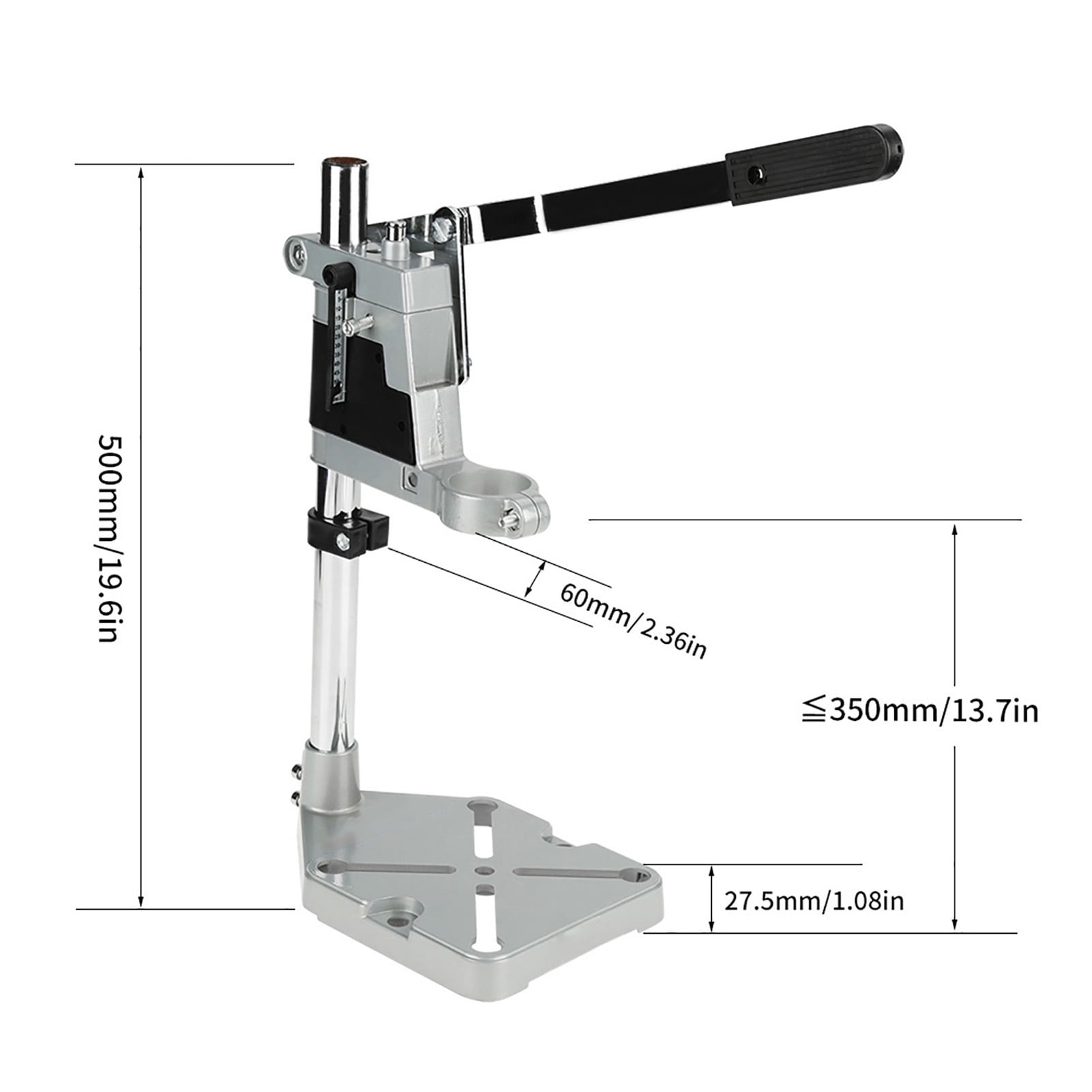 Benchtop Drill Presse, Aluminum Drill Stand, HeavyDuty Base For Hand