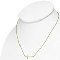thumbnail image 2 of 925 Sterling Silver Yellow Gold-Tone Horizontal Cross Pendant Necklace, 2 of 5