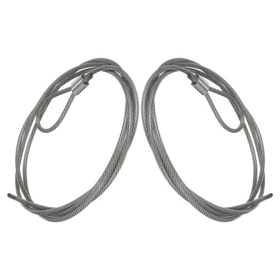 WRISTBIQUE 2Pcs Heavy Duty Basketball Net Rope Replacement Grey Steel Wire ng for Indoor and Outdoor Sports