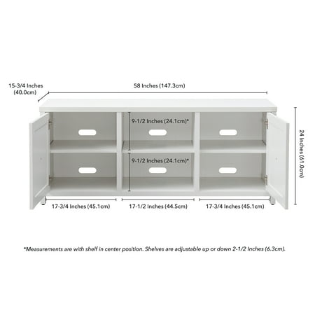 Camden&Wells - Granger TV Stand for TVs Up to 65" - White