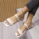 thumbnail image 1 of Zapatos de mujer de verano, elegantes tacones planos, informales, de Color sólido, sandalias sin cordones, zapatillas de ratán tejidas con punta cuadrada Wmkox8yii  hj789, 1 of 3
