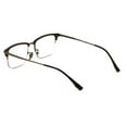 thumbnail image 4 of Men Aluminum Optical Frame Rectangular Reading Glasses with Titanium Temple Half Rimless 144MM Ti04 +4.00, 4 of 5