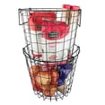 thumbnail image 4 of DII Metal Wire Mesh Stackable Utility Storage Bin, Small Round, 12x12x10", Bronze, 4 of 5