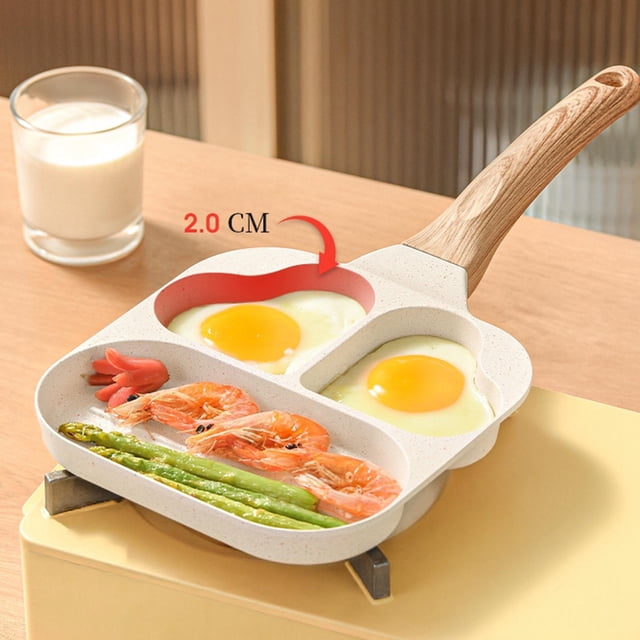 Sartén para huevos, sartén para tortilla, sartén antiadherente para huevos, mango resistente al calor, olla para filete de huevo, sartén para huevos modelo universal