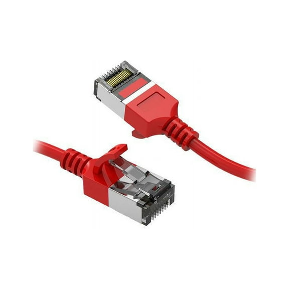 Nippon Labs 60CAT8-1-30RD 1 ft. Cat 8 Red U/FTP Slim Ethernet Network Cable 30AWG - Latest 40Gbps 2000Mhz RJ45 Patch Cord
