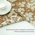 thumbnail image 7 of VOGOL Vintage Chenille Window Valance, Brown Botanical Print Waterfall Style, 43" x 110", 7 of 7
