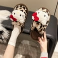 thumbnail image 2 of Hello Kitty Fuzzy Slippers Women Cute Fluffy House Shoes Warm Cozy Birthday Valentine'S Day Gift,36-37, 2 of 7