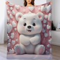thumbnail image 1 of Bear Blanket, 3D Printed Flannel Throw Blanket,Super Soft Cozy Fuzzy Warm, 1 of 8