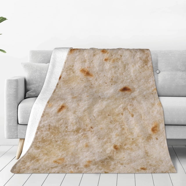 Balery Tortilla Manta de Felpa Suave y Acogedora – Cobija de Franela Aterciopelada para Cama, Lavable y Cálida para Sofá, Mascotas, Transpirable-40"x30"