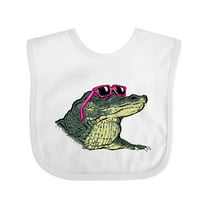 Inktastic Sunny Gator in Pink Sunglasses Boys or Girls Baby Bib