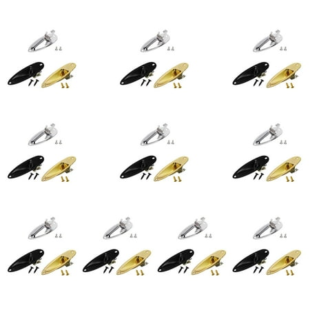 

10pcs Replacement For Strat Stratocaster Electric Guitar Jack Plate 6.35mm 1/4 Boat Shaped Audio Connector Socket Panel