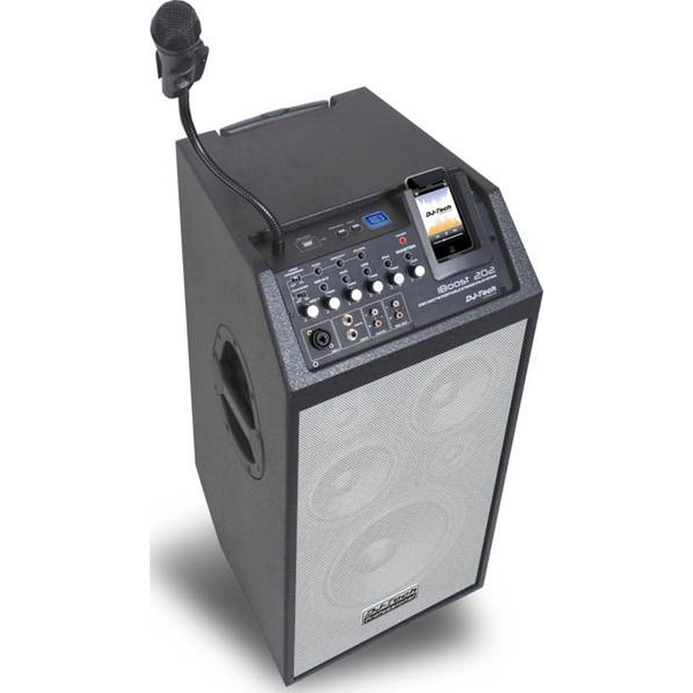 Portable Pa System For Ipod Dj Tech IBOOST202 280 Watts Max Portable Pa System W/ Ipod Dock