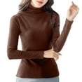 thumbnail image 1 of Lixiuxyad Haut Thermique à Manches Longues pour Femmes Printemps et Automne Col Montant Robe T-Shirt Décontractée Ample à Manches Longues pour Femmes, 1 of 5