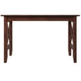 thumbnail image 3 of AFI 48" Lexi Solid Wood Home Office Study Writing Desk with Device Charger, Walnut, 3 of 6