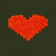 thumbnail image 2 of Dalix Pixel Heart Embroidered Fleece Cropped Zip Hoodie Cold Fall Winter Womens in Military Green XL X-Large, 2 of 5