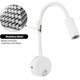 thumbnail image 2 of 2 Pieces LED Reading Light Wall Mounted Aluminum Silver Color, Desk Lamp Warm White Light Eye Protection Design, Bedside Lamp with Switch, 2 of 5