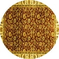 thumbnail image 1 of Ahgly Company Indoor Round Abstract Yellow Modern Area Rugs, 8' Round, 1 of 4
