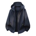 thumbnail image 6 of Hooded Sun Jacket Men Women Summer Fall Lightweight Long Sleeve Loose Casual Zip Up Sun Hoodie with Pockets Fishing Outerwear, 6 of 7