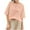 Pink, variant on Wyobmus Womens Summer Tops Loose Fit Button Up Henley Shirt Casual Solid Color Half Sleeve Linen Cotton Tshirt S-3X Beige