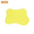thumbnail image 3 of Unique Bargains 4pcs Acrylic Irregular Coaster, Creative Coaster Mug Pad Coffee Cup Coaster, Yellow (7x6 Inch), 3 of 6